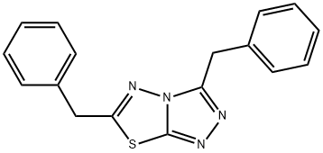 3,6-dibenzyl[1,2,4]triazolo[3,4-b][1,3,4]thiadiazole Struktur