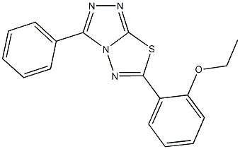 6-(2-ethoxyphenyl)-3-phenyl[1,2,4]triazolo[3,4-b][1,3,4]thiadiazole Struktur