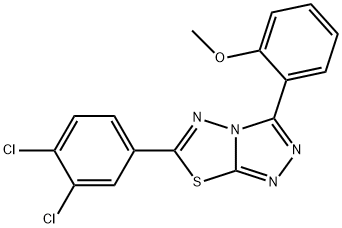 2-[6-(3,4-dichlorophenyl)[1,2,4]triazolo[3,4-b][1,3,4]thiadiazol-3-yl]phenyl methyl ether Struktur