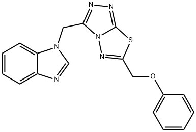 [3-(1H-benzimidazol-1-ylmethyl)[1,2,4]triazolo[3,4-b][1,3,4]thiadiazol-6-yl]methyl phenyl ether Struktur