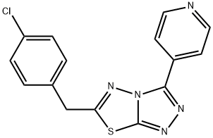 6-(4-chlorobenzyl)-3-(4-pyridinyl)[1,2,4]triazolo[3,4-b][1,3,4]thiadiazole Struktur