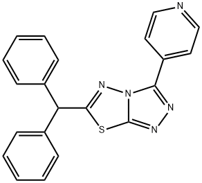 6-benzhydryl-3-(4-pyridinyl)[1,2,4]triazolo[3,4-b][1,3,4]thiadiazole Struktur