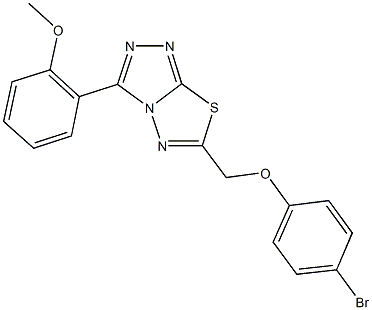 6-[(4-bromophenoxy)methyl]-3-(2-methoxyphenyl)[1,2,4]triazolo[3,4-b][1,3,4]thiadiazole Struktur