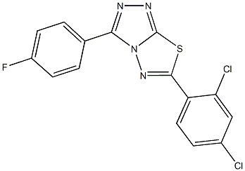 6-(2,4-dichlorophenyl)-3-(4-fluorophenyl)[1,2,4]triazolo[3,4-b][1,3,4]thiadiazole Struktur