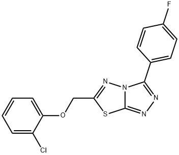 6-[(2-chlorophenoxy)methyl]-3-(4-fluorophenyl)[1,2,4]triazolo[3,4-b][1,3,4]thiadiazole Struktur