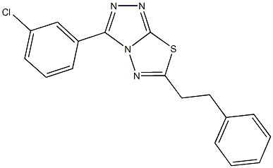 3-(3-chlorophenyl)-6-(2-phenylethyl)[1,2,4]triazolo[3,4-b][1,3,4]thiadiazole Struktur