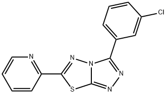 3-(3-chlorophenyl)-6-(2-pyridinyl)[1,2,4]triazolo[3,4-b][1,3,4]thiadiazole Struktur