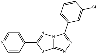 3-(3-chlorophenyl)-6-(4-pyridinyl)[1,2,4]triazolo[3,4-b][1,3,4]thiadiazole Struktur