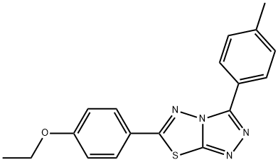 ethyl 4-[3-(4-methylphenyl)[1,2,4]triazolo[3,4-b][1,3,4]thiadiazol-6-yl]phenyl ether Struktur