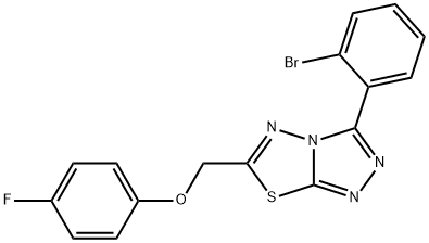 [3-(2-bromophenyl)[1,2,4]triazolo[3,4-b][1,3,4]thiadiazol-6-yl]methyl 4-fluorophenyl ether Struktur