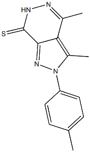 3,4-dimethyl-2-(4-methylphenyl)-2,6-dihydro-7H-pyrazolo[3,4-d]pyridazine-7-thione Struktur