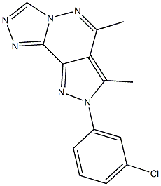 8-(3-chlorophenyl)-6,7-dimethyl-8H-pyrazolo[3,4-d][1,2,4]triazolo[4,3-b]pyridazine Struktur