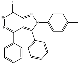 2-(4-methylphenyl)-3,4-diphenyl-2,6-dihydro-7H-pyrazolo[3,4-d]pyridazin-7-one Struktur