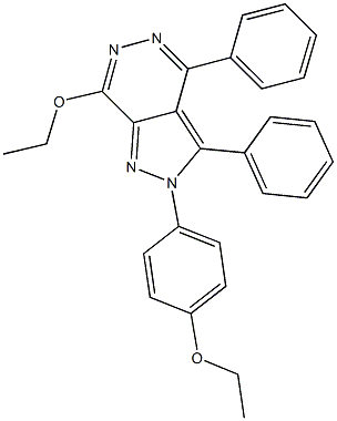 7-ethoxy-2-(4-ethoxyphenyl)-3,4-diphenyl-2H-pyrazolo[3,4-d]pyridazine Struktur