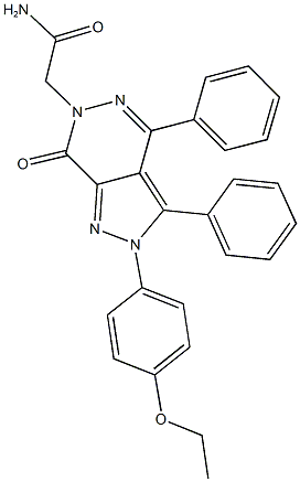 2-[2-(4-ethoxyphenyl)-7-oxo-3,4-diphenyl-2,7-dihydro-6H-pyrazolo[3,4-d]pyridazin-6-yl]acetamide Struktur