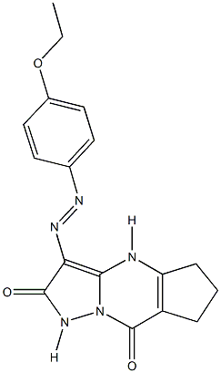 3-[(4-ethoxyphenyl)diazenyl]-4,5,6,7-tetrahydro-1H-cyclopenta[d]pyrazolo[1,5-a]pyrimidine-2,8-dione Struktur