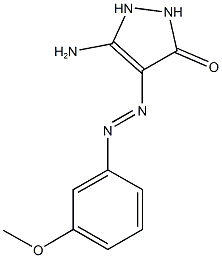 5-amino-4-[(3-methoxyphenyl)diazenyl]-1,2-dihydro-3H-pyrazol-3-one Struktur