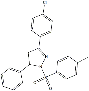 3-(4-chlorophenyl)-1-[(4-methylphenyl)sulfonyl]-5-phenyl-4,5-dihydro-1H-pyrazole Struktur