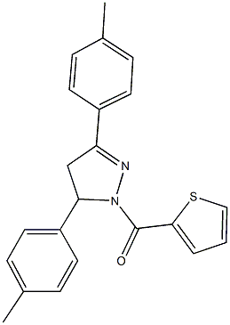 3,5-bis(4-methylphenyl)-1-(2-thienylcarbonyl)-4,5-dihydro-1H-pyrazole Struktur