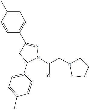 3,5-bis(4-methylphenyl)-1-(1-pyrrolidinylacetyl)-4,5-dihydro-1H-pyrazole Struktur