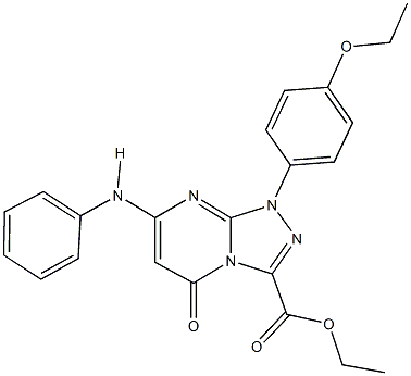 ethyl 7-anilino-1-(4-ethoxyphenyl)-5-oxo-1,5-dihydro[1,2,4]triazolo[4,3-a]pyrimidine-3-carboxylate Struktur