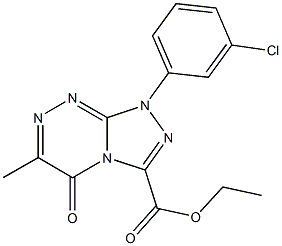 ethyl 1-(3-chlorophenyl)-6-methyl-5-oxo-1,5-dihydro[1,2,4]triazolo[3,4-c][1,2,4]triazine-3-carboxylate Struktur