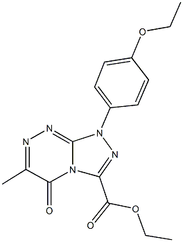 ethyl 1-(4-ethoxyphenyl)-6-methyl-5-oxo-1,5-dihydro[1,2,4]triazolo[3,4-c][1,2,4]triazine-3-carboxylate Struktur