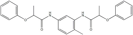 N-{2-methyl-5-[(2-phenoxypropanoyl)amino]phenyl}-2-phenoxypropanamide Struktur