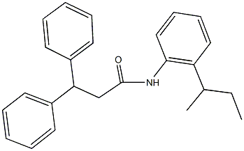 N-(2-sec-butylphenyl)-3,3-diphenylpropanamide Struktur