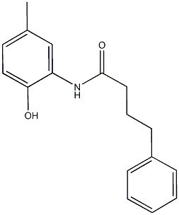 N-(2-hydroxy-5-methylphenyl)-4-phenylbutanamide Struktur