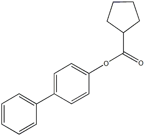 [1,1'-biphenyl]-4-yl cyclopentanecarboxylate Struktur