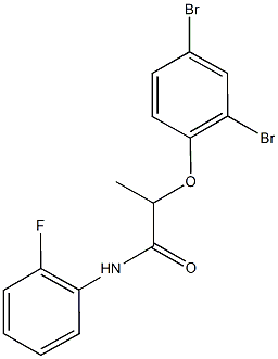 2-(2,4-dibromophenoxy)-N-(2-fluorophenyl)propanamide Struktur