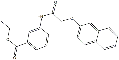 ethyl 3-{[(2-naphthyloxy)acetyl]amino}benzoate Struktur