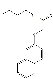 N-(1-methylbutyl)-2-(2-naphthyloxy)acetamide Struktur