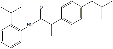 2-(4-isobutylphenyl)-N-(2-isopropylphenyl)propanamide Struktur