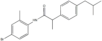 N-(4-bromo-2-methylphenyl)-2-(4-isobutylphenyl)propanamide Struktur