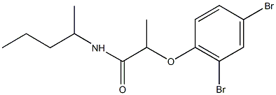 2-(2,4-dibromophenoxy)-N-(1-methylbutyl)propanamide Struktur