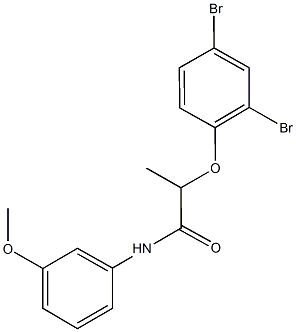 2-(2,4-dibromophenoxy)-N-(3-methoxyphenyl)propanamide Struktur