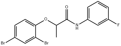 2-(2,4-dibromophenoxy)-N-(3-fluorophenyl)propanamide Struktur