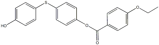 4-[(4-hydroxyphenyl)sulfanyl]phenyl 4-ethoxybenzoate Struktur