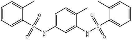 2-methyl-N-(2-methyl-5-{[(2-methylphenyl)sulfonyl]amino}phenyl)benzenesulfonamide Struktur