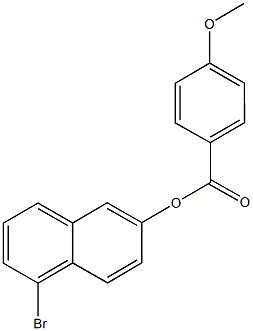 5-bromo-2-naphthyl 4-methoxybenzoate Struktur