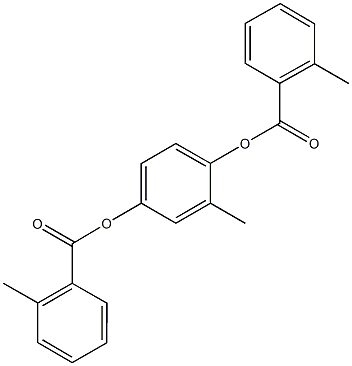 2-methyl-4-[(2-methylbenzoyl)oxy]phenyl 2-methylbenzoate Struktur