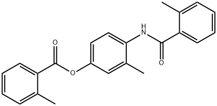 3-methyl-4-[(2-methylbenzoyl)amino]phenyl 2-methylbenzoate Struktur