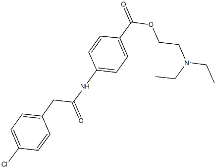 2-(diethylamino)ethyl 4-{[(4-chlorophenyl)acetyl]amino}benzoate Struktur