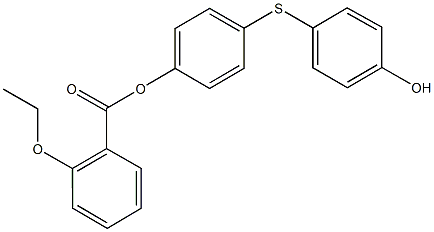 4-[(4-hydroxyphenyl)sulfanyl]phenyl 2-ethoxybenzoate Struktur