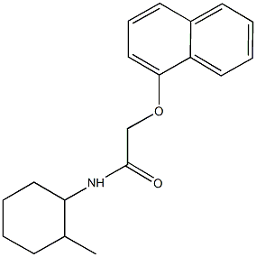 N-(2-methylcyclohexyl)-2-(1-naphthyloxy)acetamide Struktur