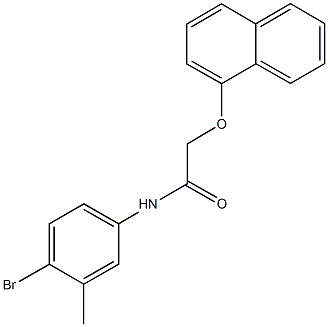 N-(4-bromo-3-methylphenyl)-2-(1-naphthyloxy)acetamide Struktur