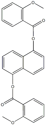 5-[(2-methoxybenzoyl)oxy]-1-naphthyl 2-methoxybenzoate Struktur