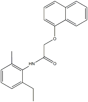 N-(2-ethyl-6-methylphenyl)-2-(1-naphthyloxy)acetamide Struktur